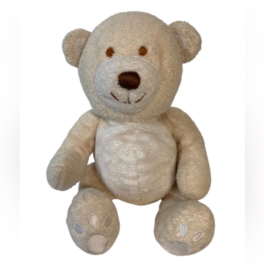 Koala Baby Teddy Bear 7" Plush Stuffed Animal Beige Cream Embroidered Paws